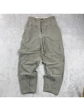 VintagewBugle Boy Womens 8 Olive Gray Carpenter Pants Baggy Utility Workwear Y2K